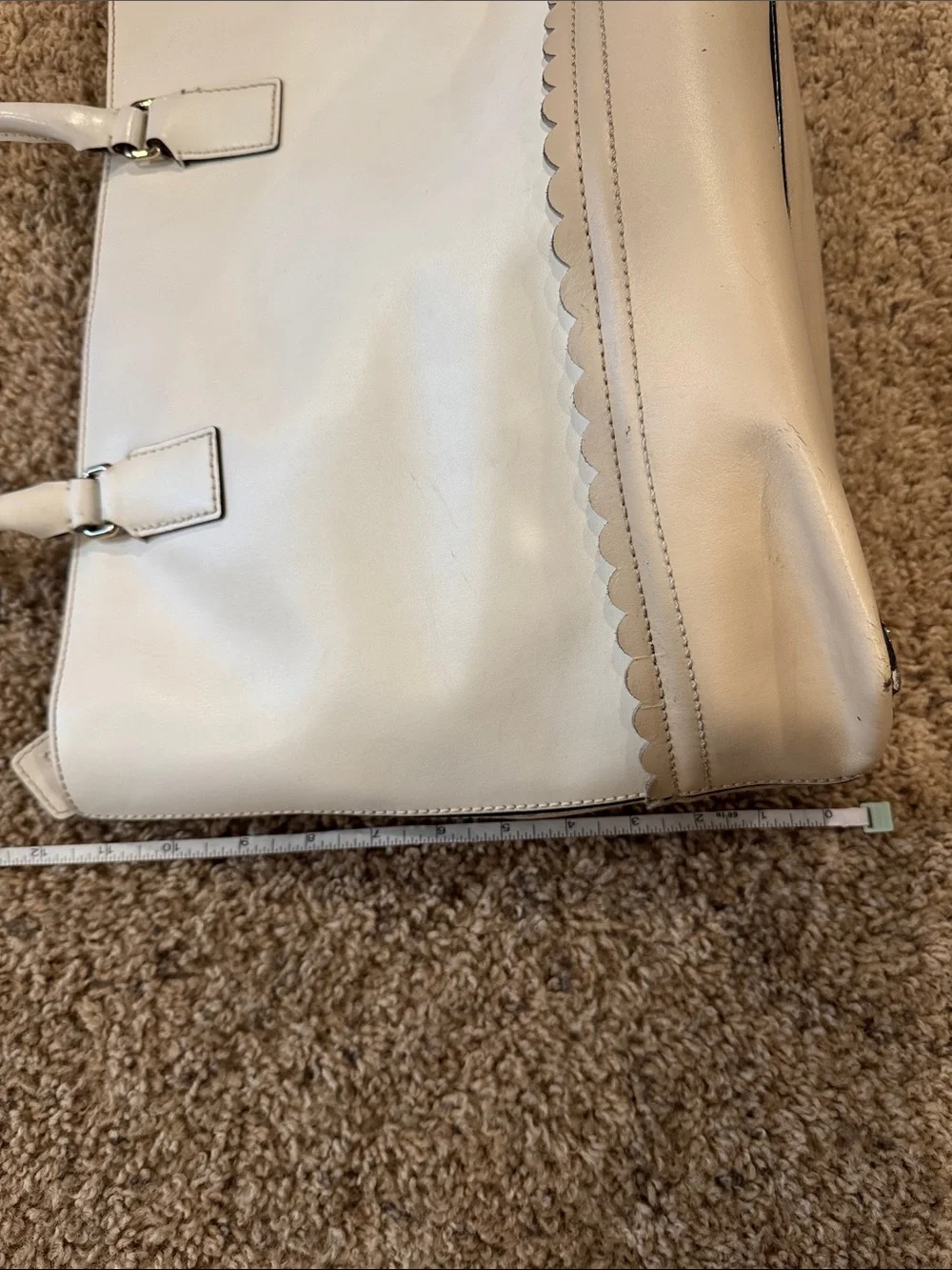 kate spade Cream and Beige Two-Tone Leather Tote